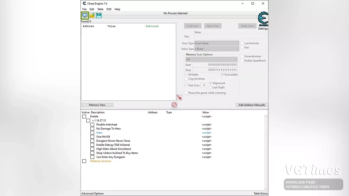 Moonlighter — Table for Cheat Engine [UPD: 03/25/2023]