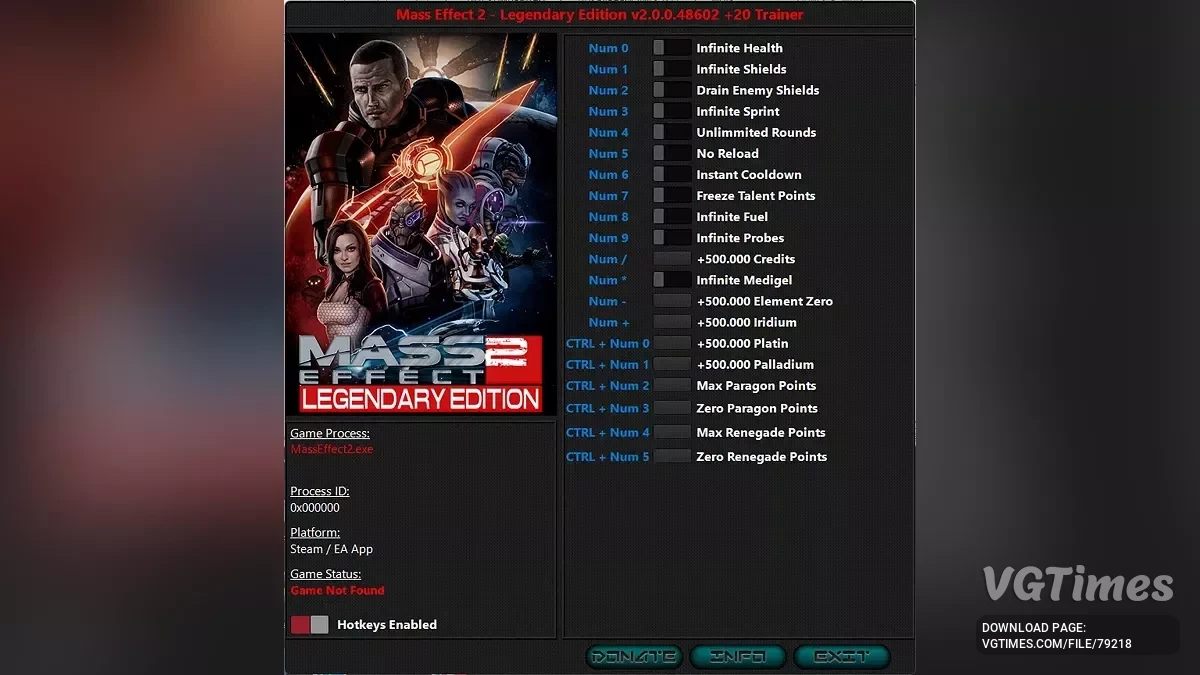 Mass Effect Legendary Edition — Trainer (+20) [1.02]