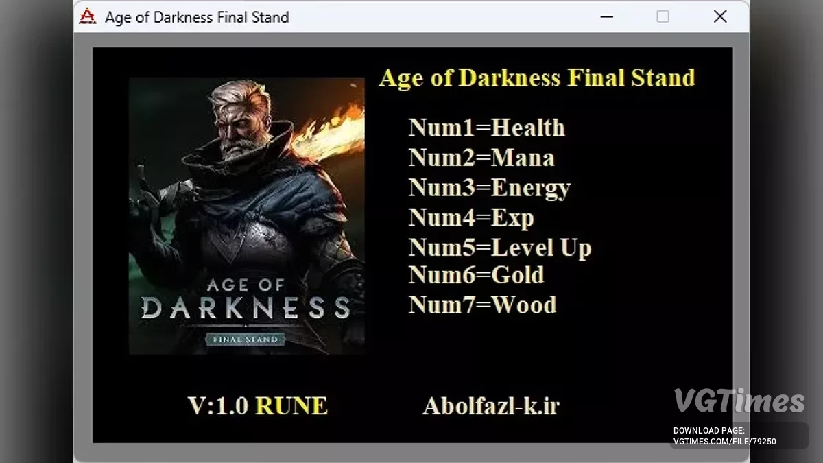 Age of Darkness: Final Stand — Entrenador (+7) [1.0]