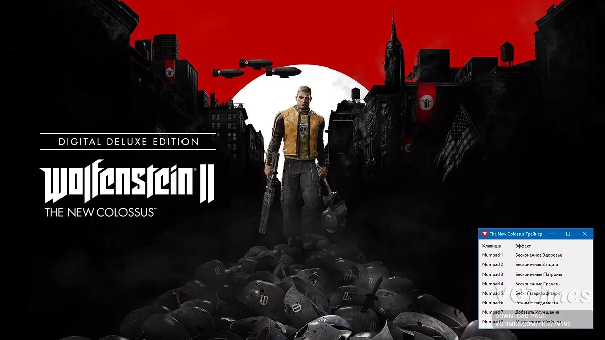 Wolfenstein II: The New Colossus — Trainer (+8) [6.5.0.1331 GOG]