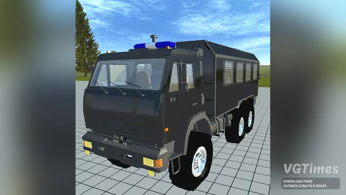 Simple Car Crash Physics Sim — Kamaz paddy wagon