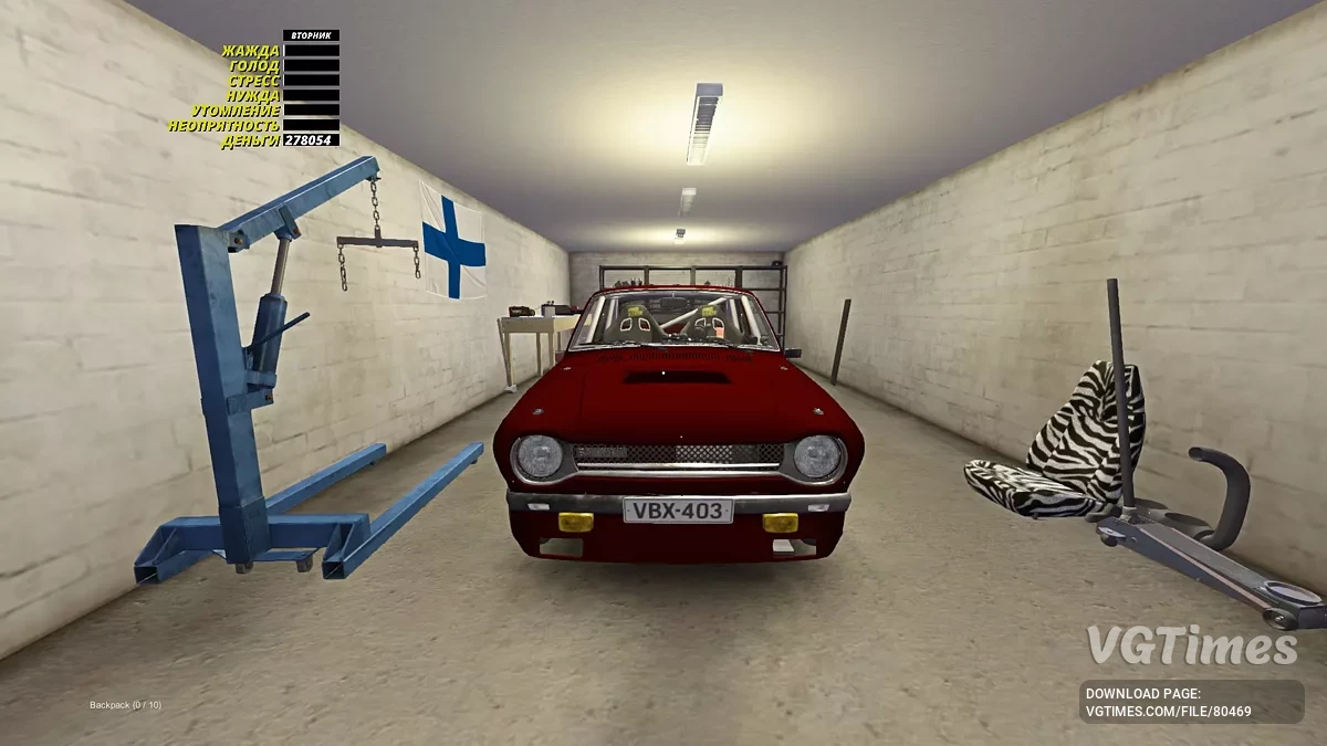 My Summer Car — Red Satsuma del corredor finlandés, marcas de 278k, entorno completo