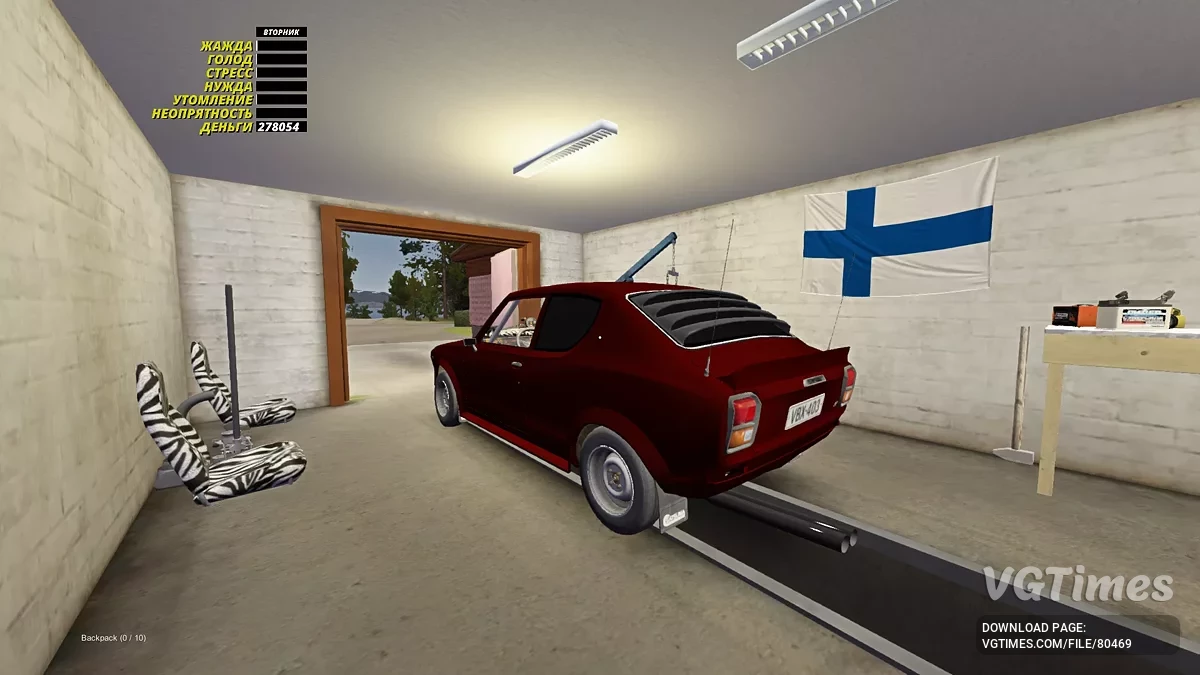 My Summer Car — Satsuma Vermelha do piloto finlandês, 278k marcos, configuração completa