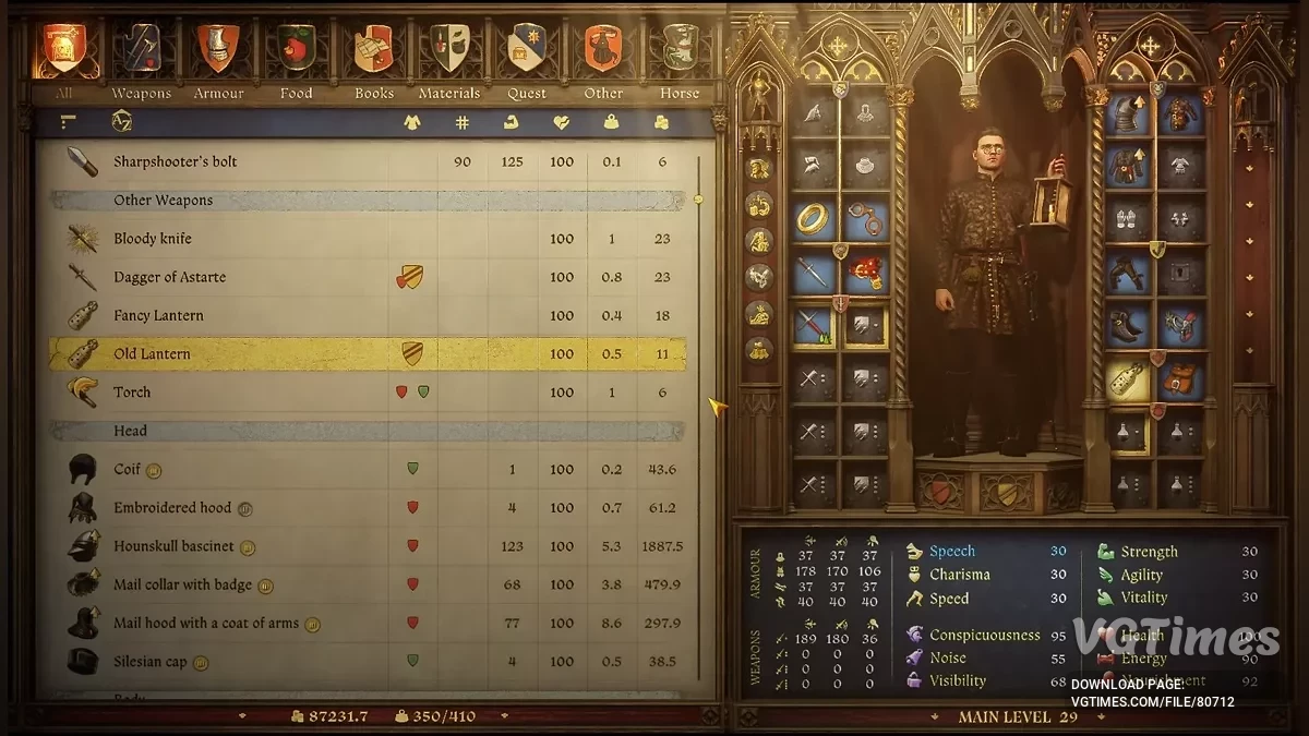 Kingdom Come: Deliverance 2 — Lampa z możliwością ekwipunku