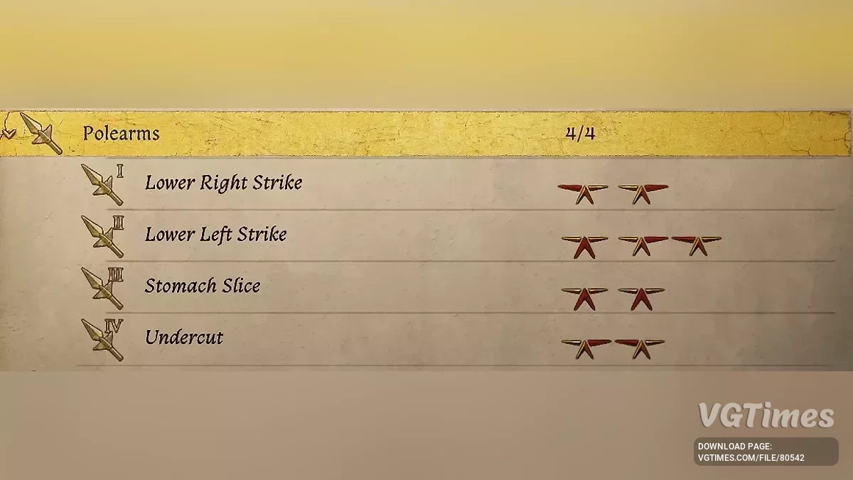 Kingdom Come: Deliverance 2 — Спрощені комбінації ударів для всіх видів зброї