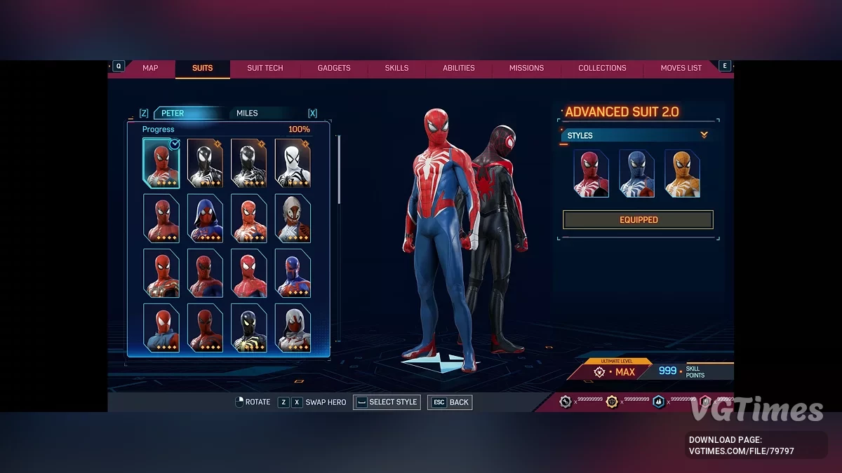 Marvel's Spider-Man 2 — Selesai 100% dan tersedia NG+