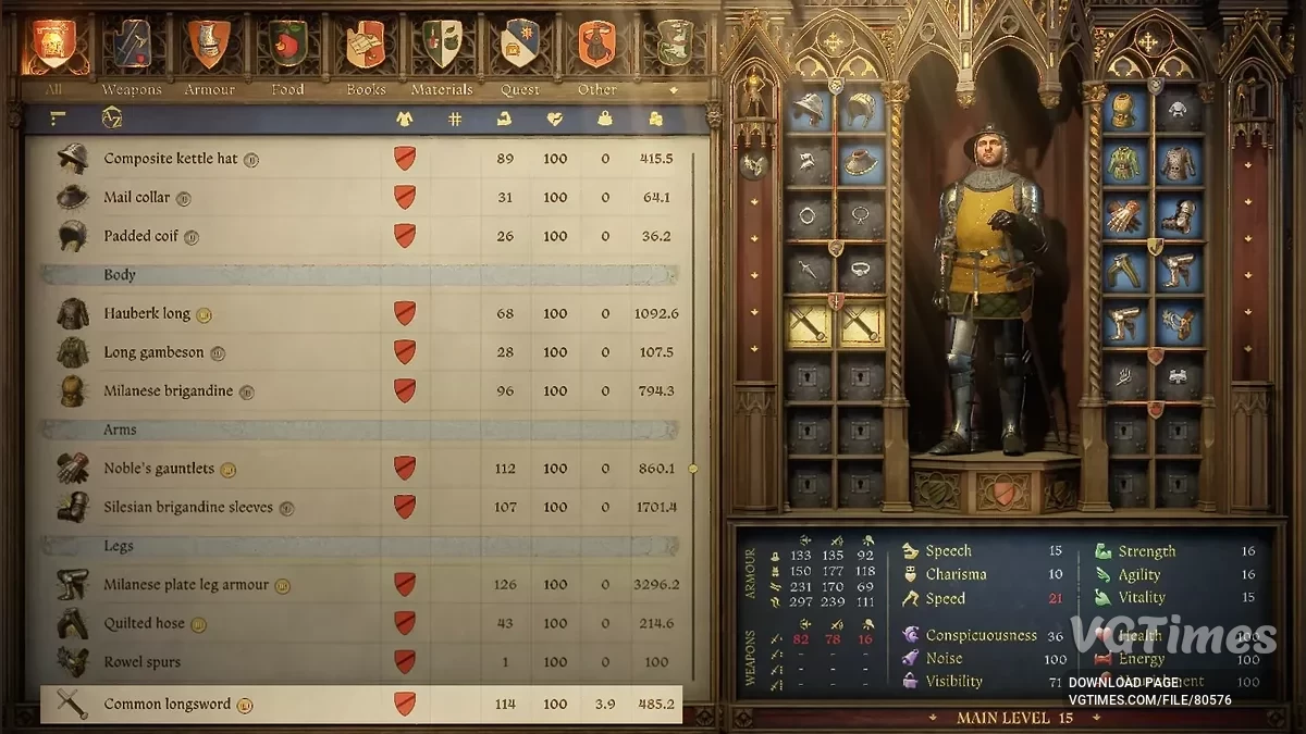Kingdom Come: Deliverance 2 — Sprzęt Henry'ego i Pebblsa z prologu