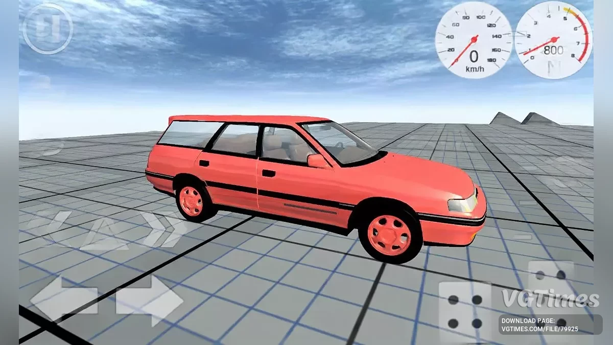 Simple Car Crash Physics Sim — Subaru Legashi 1990 carriage