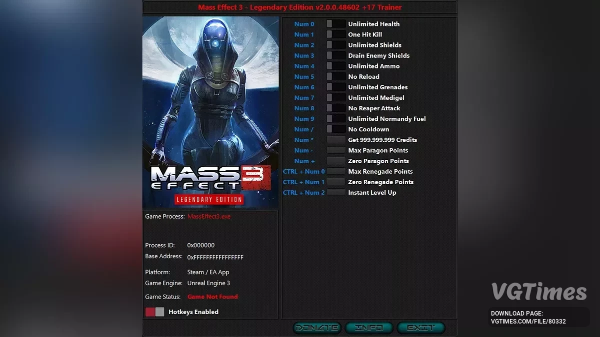 Mass Effect Legendary Edition — Entrenador (+17) [2.0.0.48602]