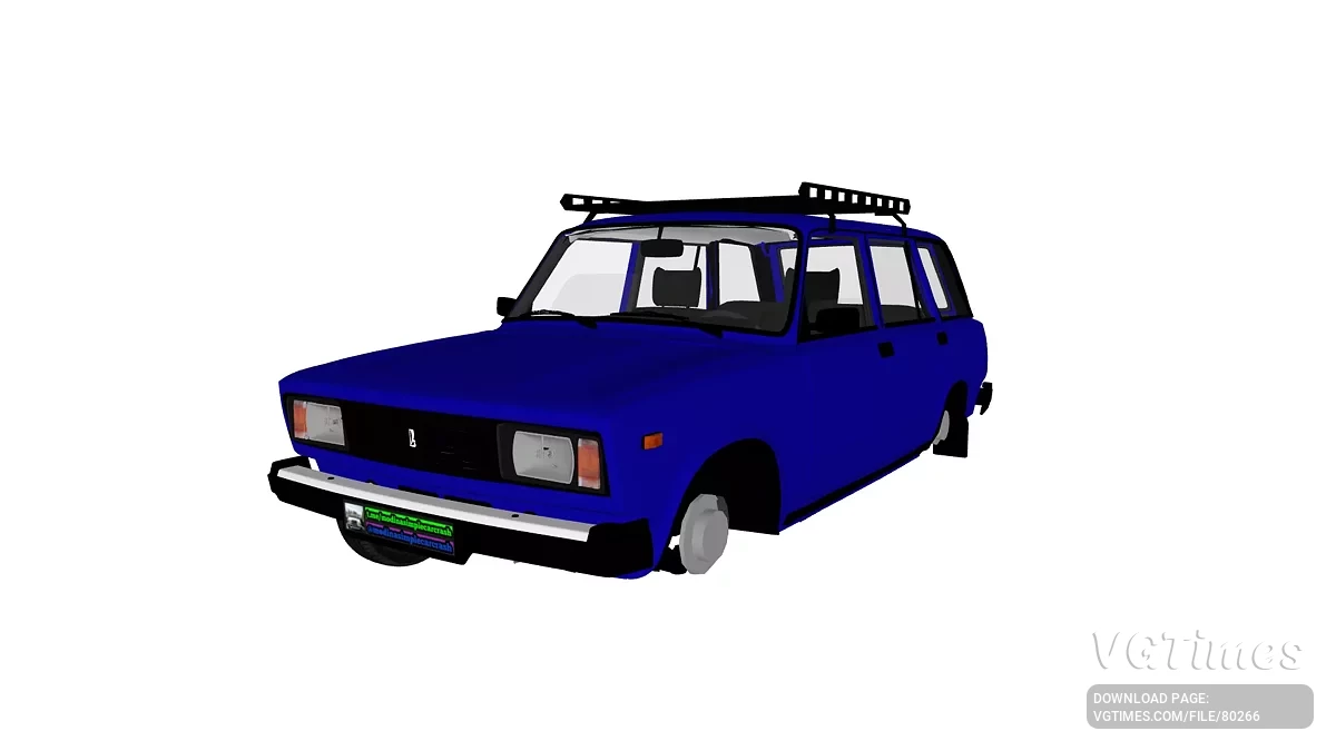 Simple Car Crash Physics Sim — Vaz 2104 con un trailer de trabajo