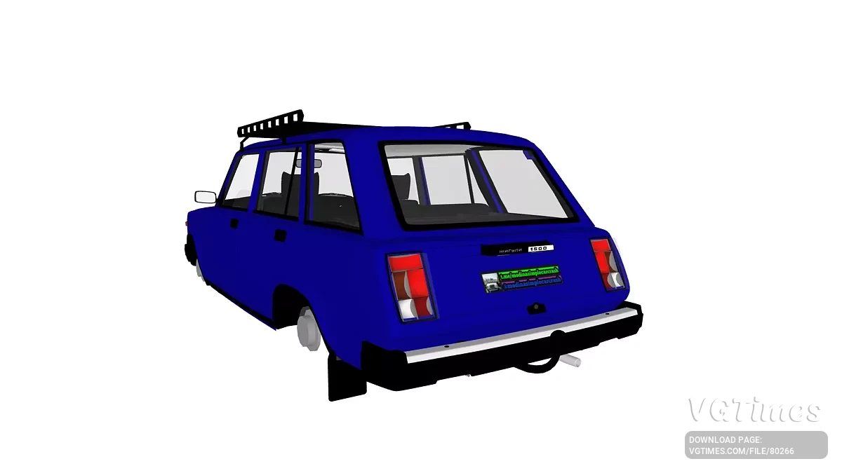 Simple Car Crash Physics Sim — ВАЗ 2104 з робочим причепом