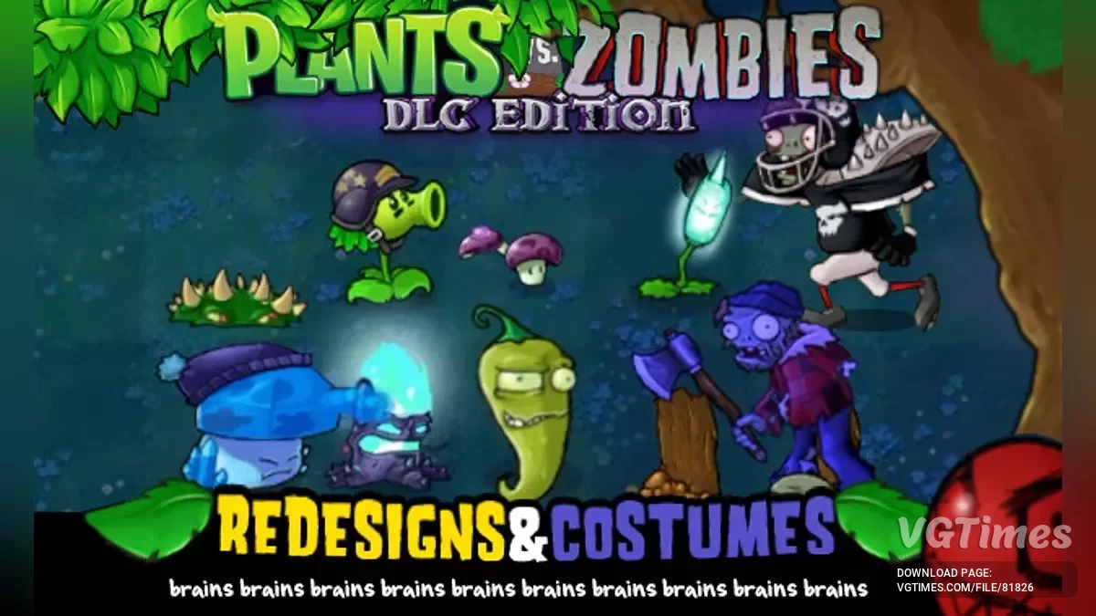 Plants vs. Zombies — Community DLC Mod — нові рослини, зомбі та міні-ігри [2.2]