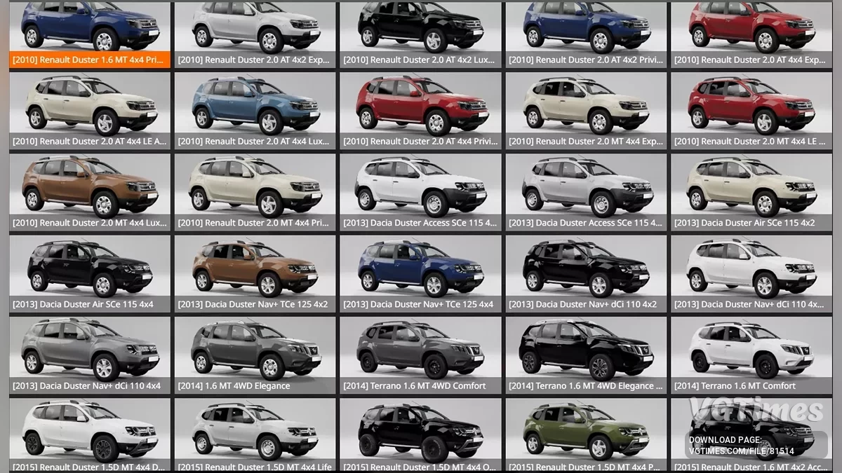 BeamNG.drive — Ніссан Террано (Рено/Дачія Дастер)