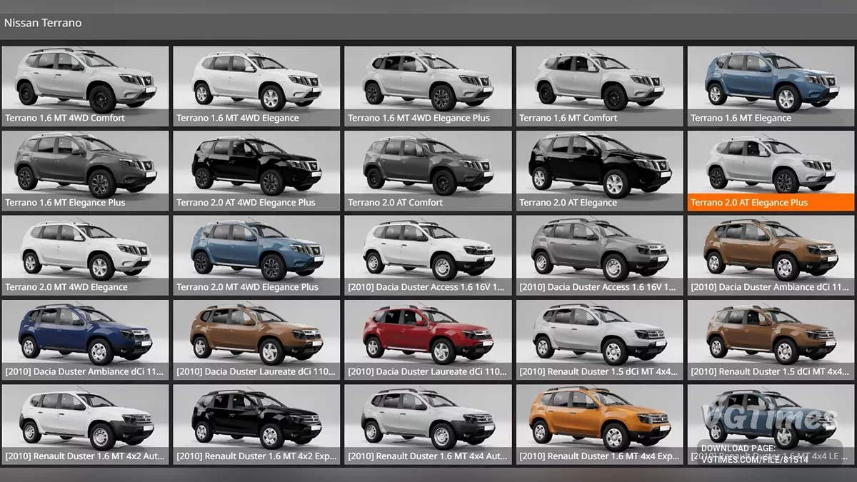 BeamNG.drive — Ніссан Террано (Рено/Дачія Дастер)