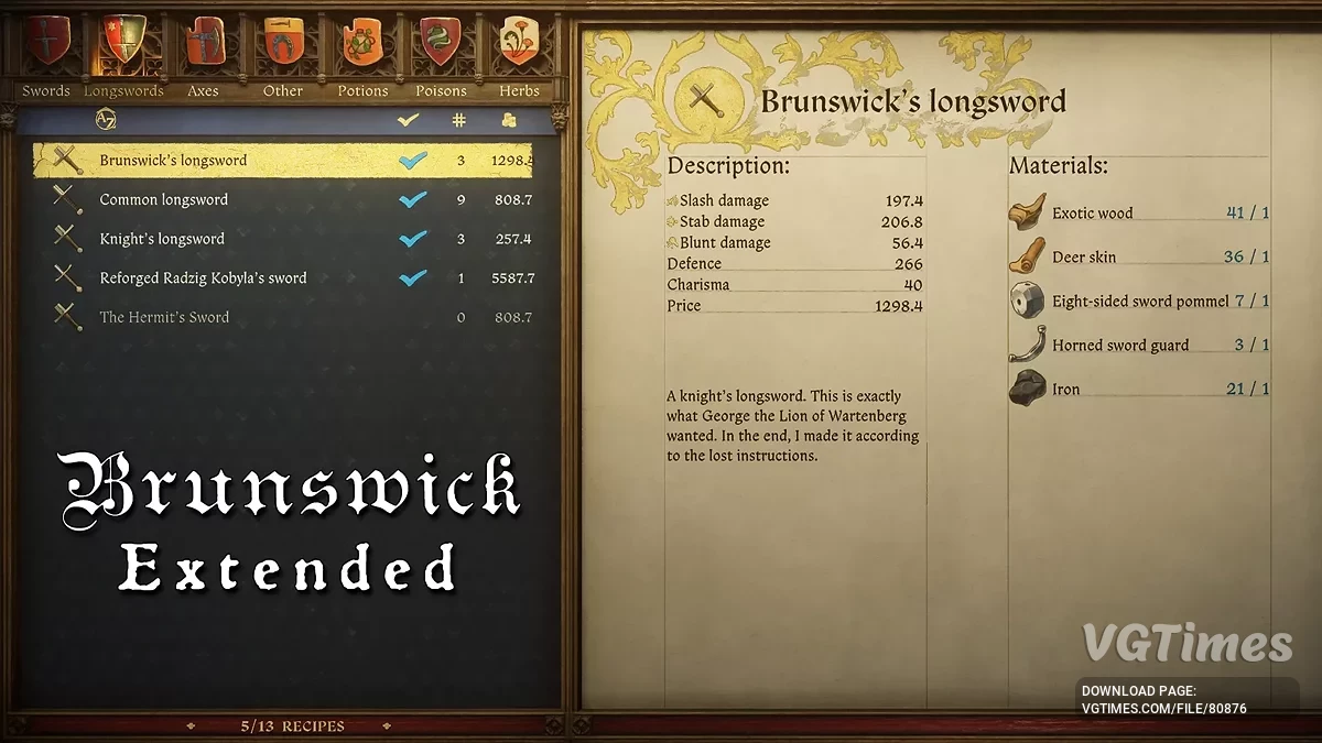 Kingdom Come: Deliverance 2 — Conjunto Avançado de Brunswick