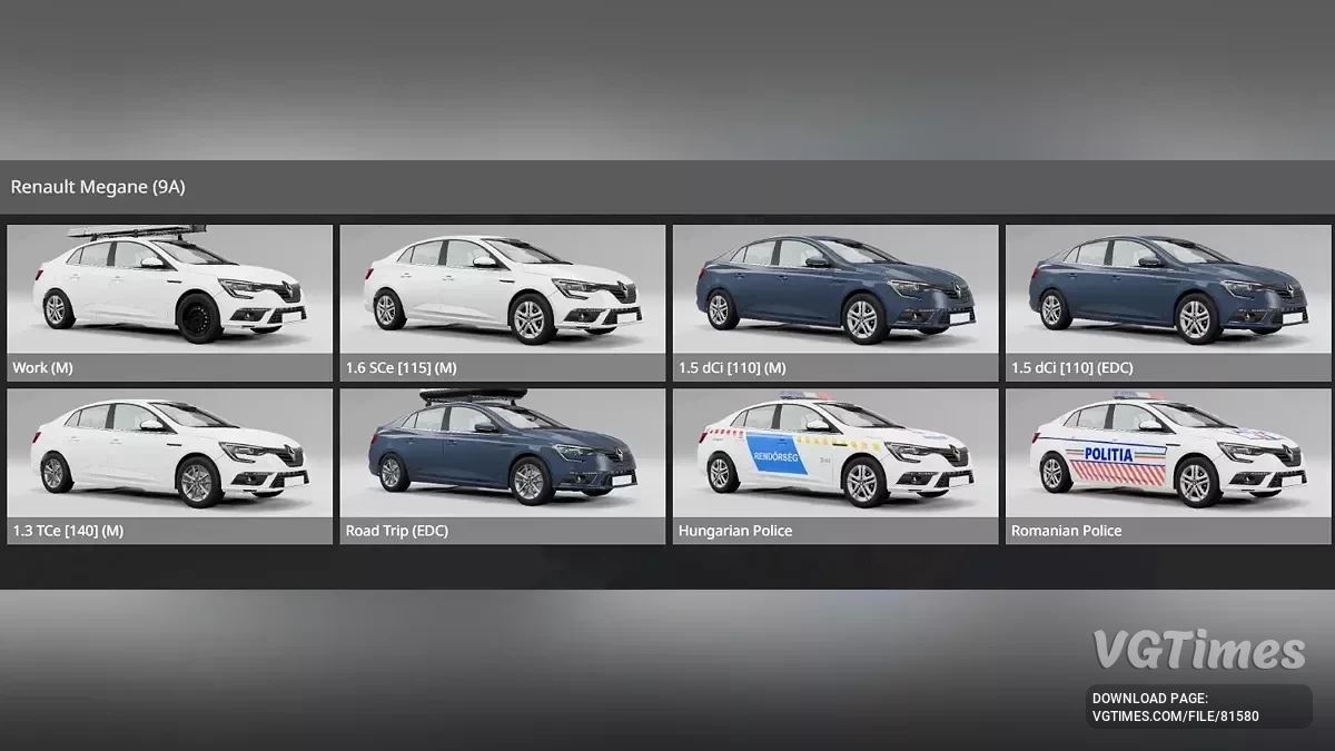 BeamNG.drive — Renault Megane IV Sedan 2016-2020
