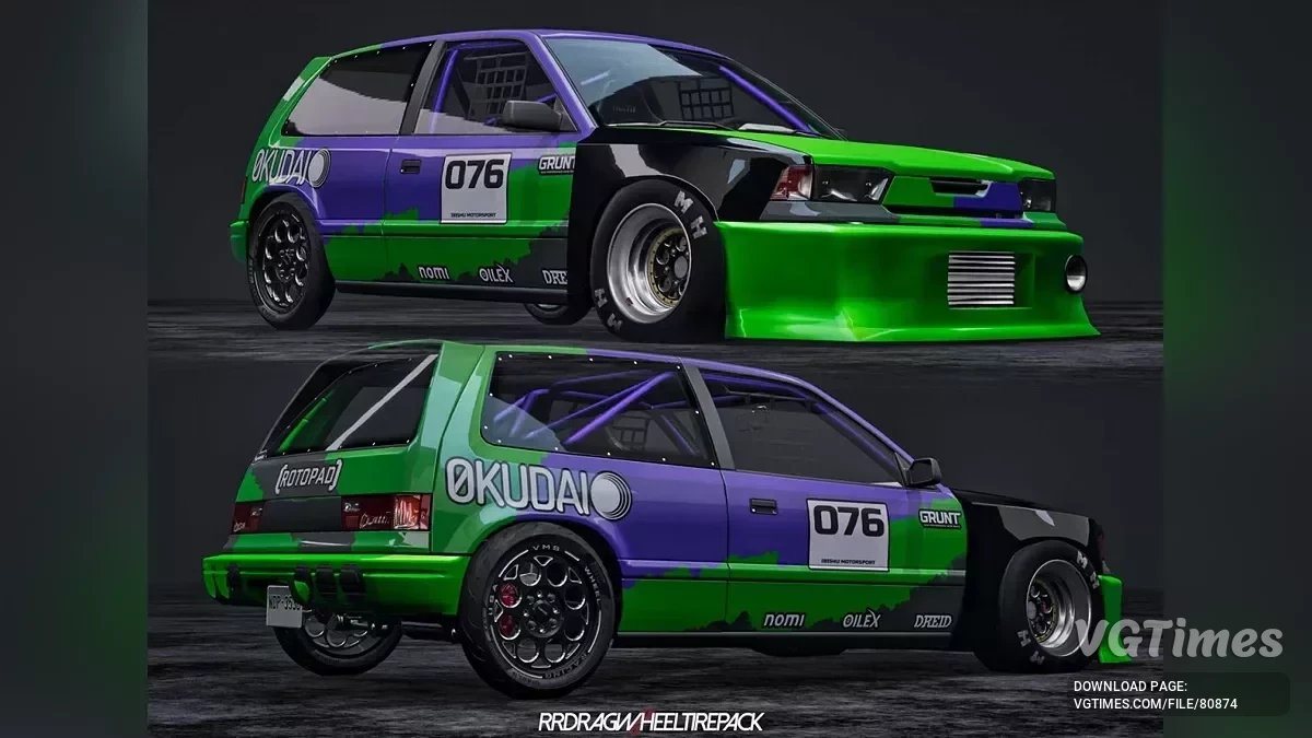 BeamNG.drive — Пакет коліс і шин RR Drag Racing