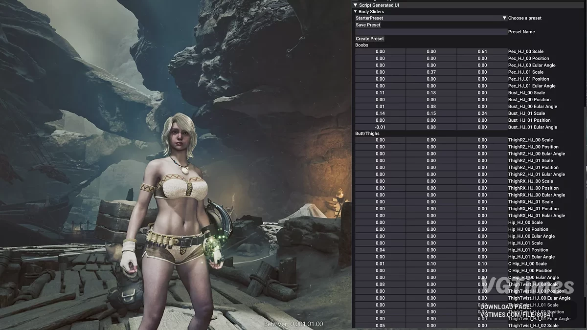 Monster Hunter Wilds — Kadın Vücut Kaydırıcıları