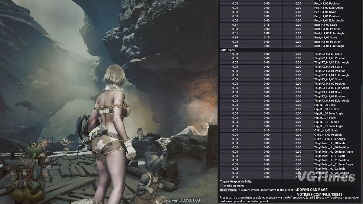 Monster Hunter Wilds — Kadın Vücut Kaydırıcıları