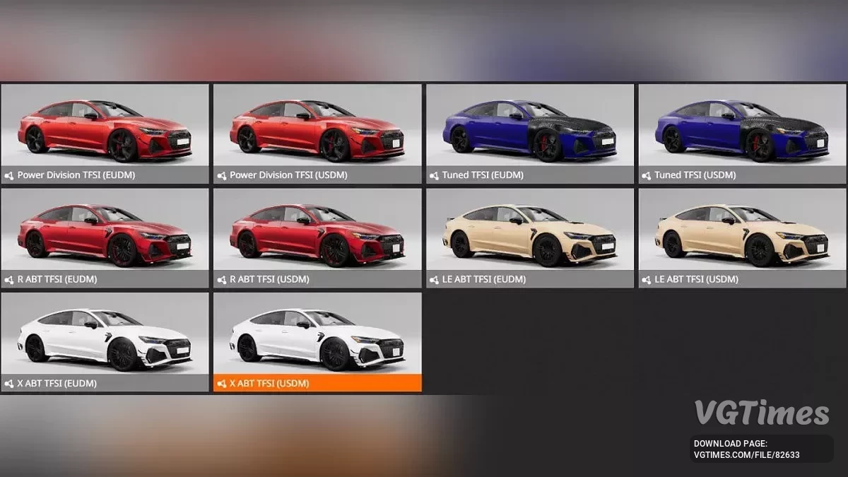 BeamNG.drive — Audi A7 4K8 Оновлена (0.35.x)