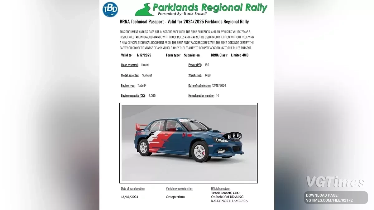 BeamNG.drive — BeamNg.Rally USA Pack v1.1 (0.35.x)