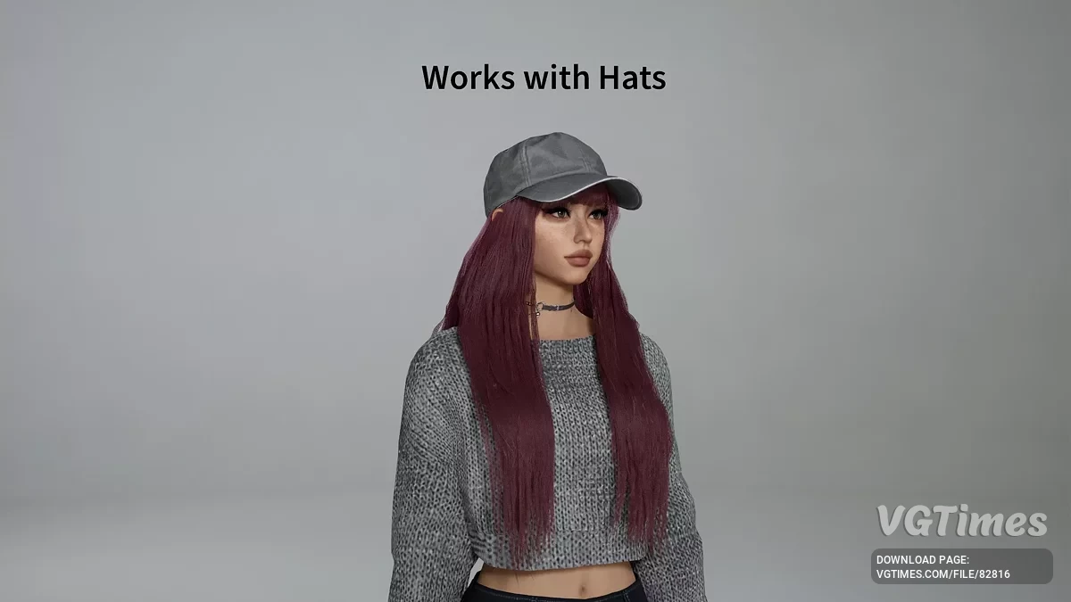 inZOI — Довге волосся з чолкою