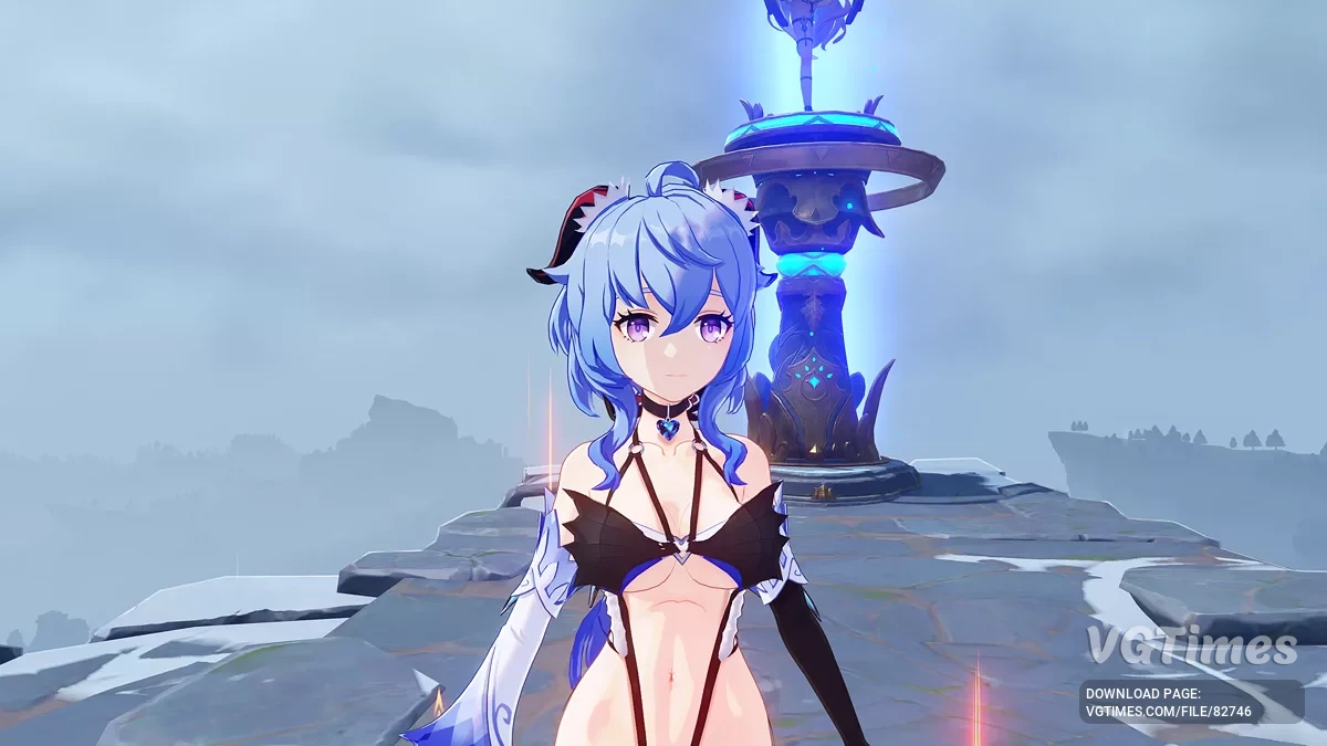 Gan Yu in a succubus costume