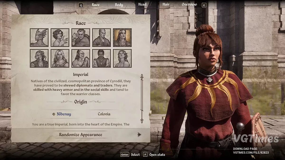 The Elder Scrolls 4: Oblivion Remastered — Касія - жіночий пресет