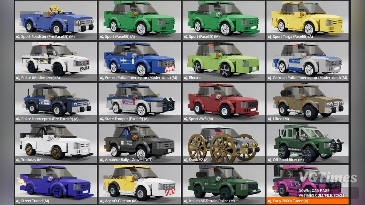 BeamNG.drive — Carro e Reboque de Blocos de Montar