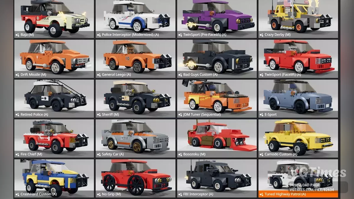 BeamNG.drive — Carro e Reboque de Blocos de Montar