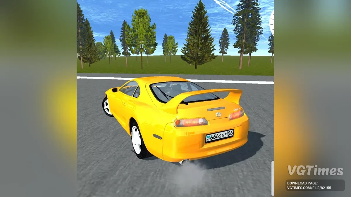 Simple Car Crash Physics Sim — Toyota Supra KZ