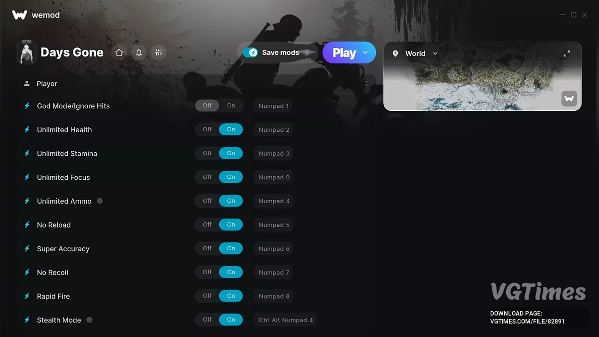 Days Gone Remastered — Entrenador (+34)