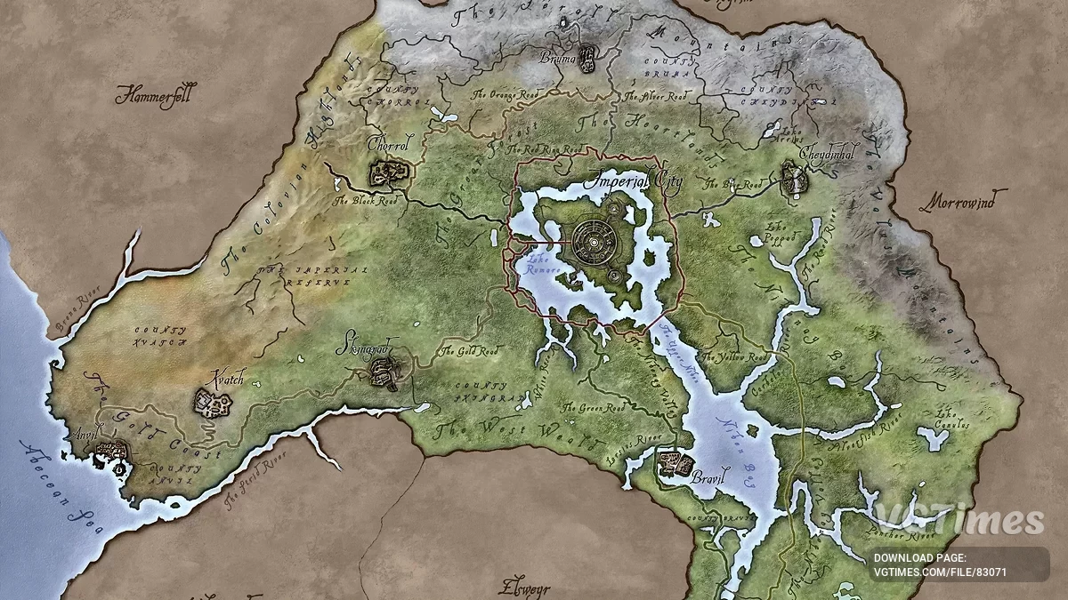 The Elder Scrolls 4: Oblivion Remastered — Popolnejši zemljevid sveta