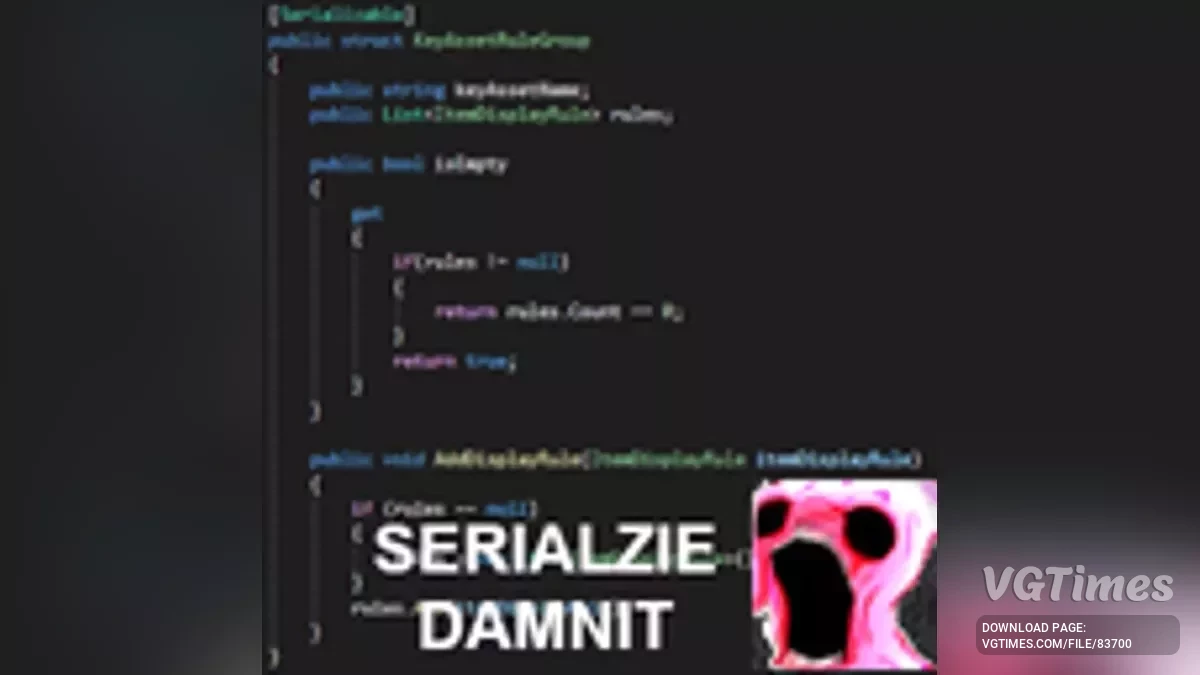 R.E.P.O. — Corrección de serialización de tipos de complementos