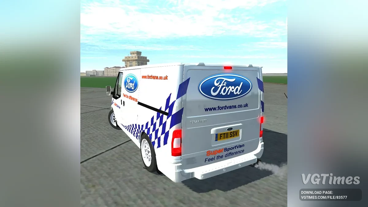 Simple Car Crash Physics Sim — Ford Transit SuperSportsVan (+сток)