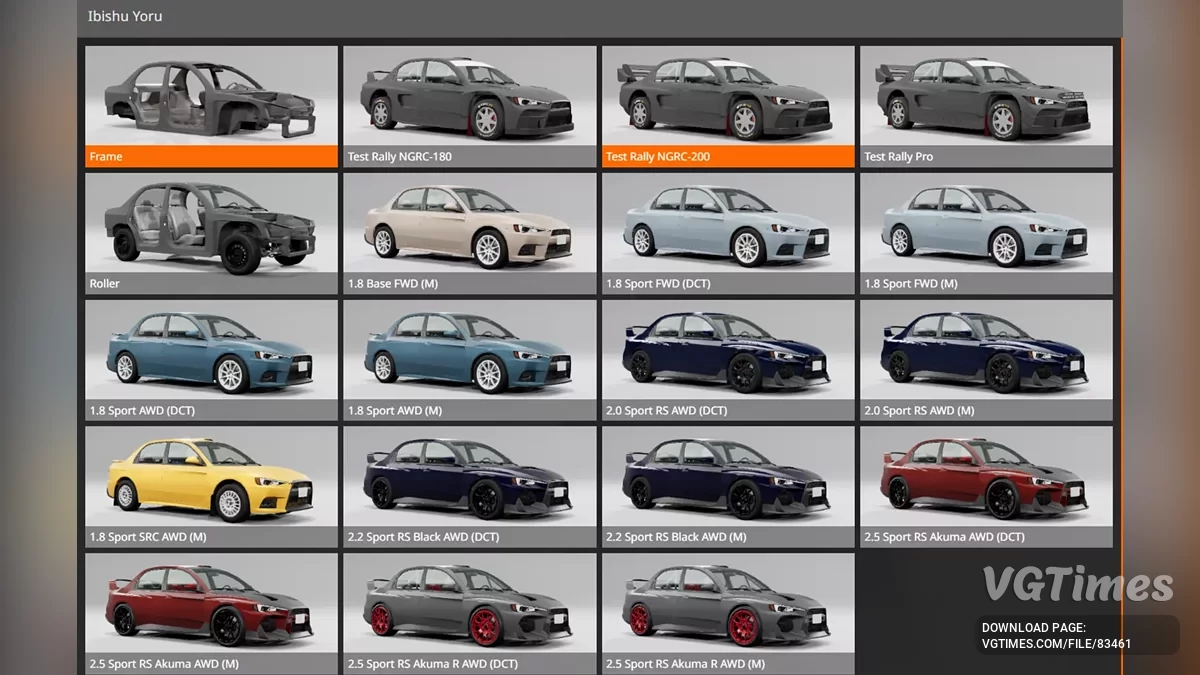 BeamNG.drive — Ibishu Yoru (Evo) v0.1 (0.35.x)