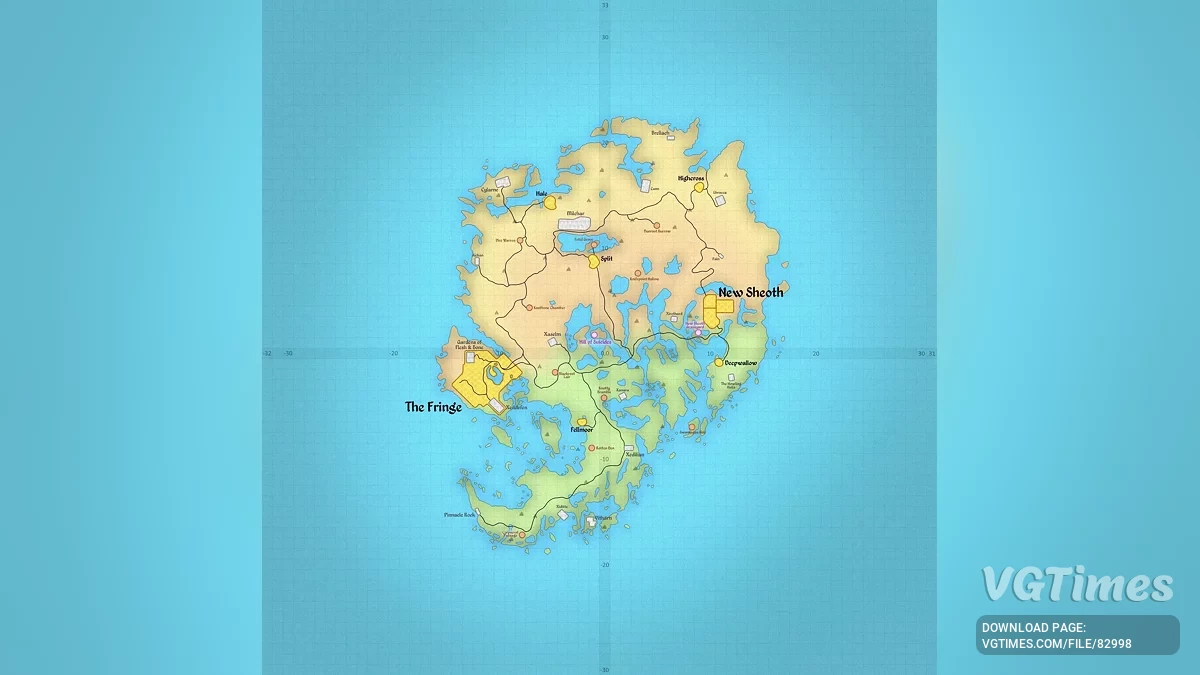 The Elder Scrolls 4: Oblivion Remastered — Карта світу з пам'ятками