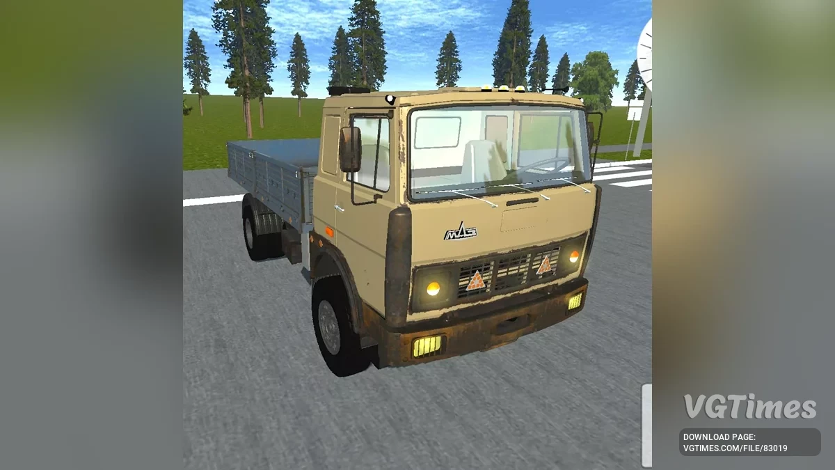 Simple Car Crash Physics Sim — MAZ-5551 a bordo