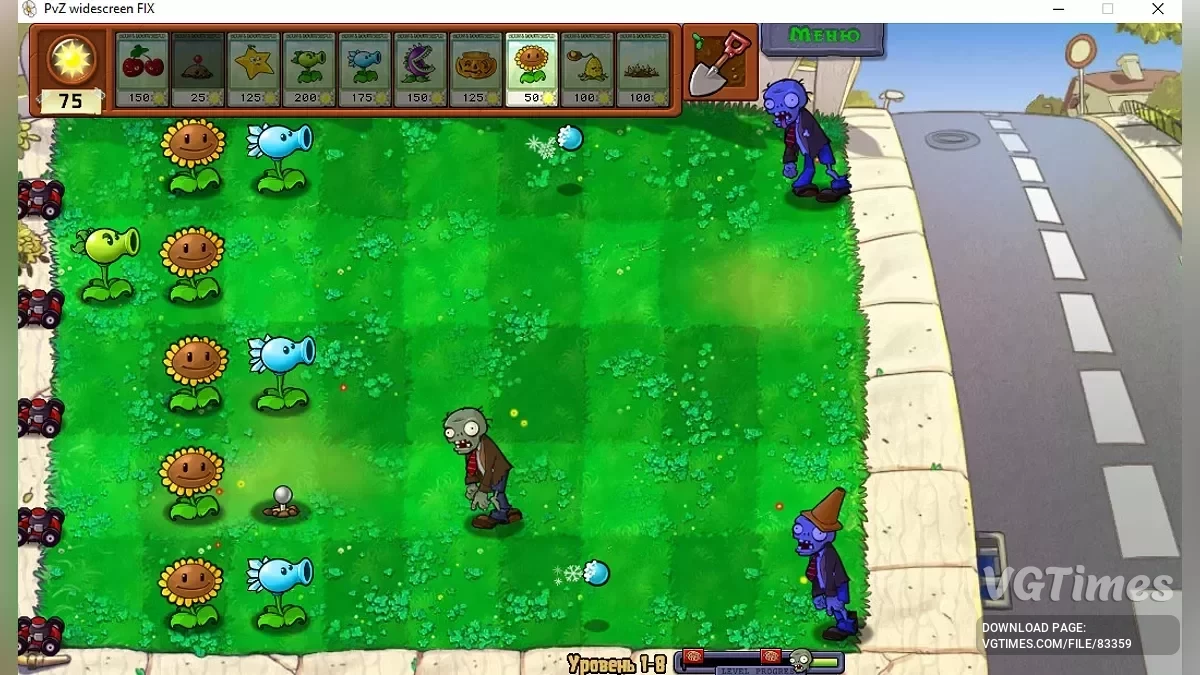 Plants vs. Zombies — Мод для широкоформатних 16:9 моніторів (українська мова)