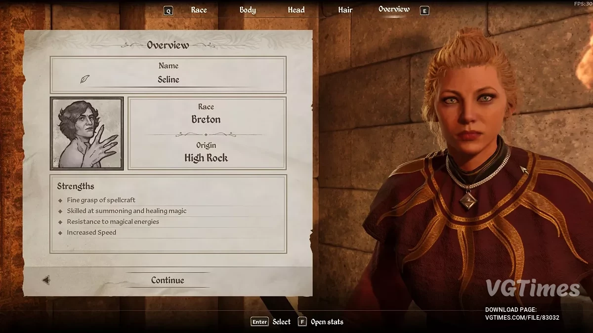 The Elder Scrolls 4: Oblivion Remastered — Селін - пресет бретонки