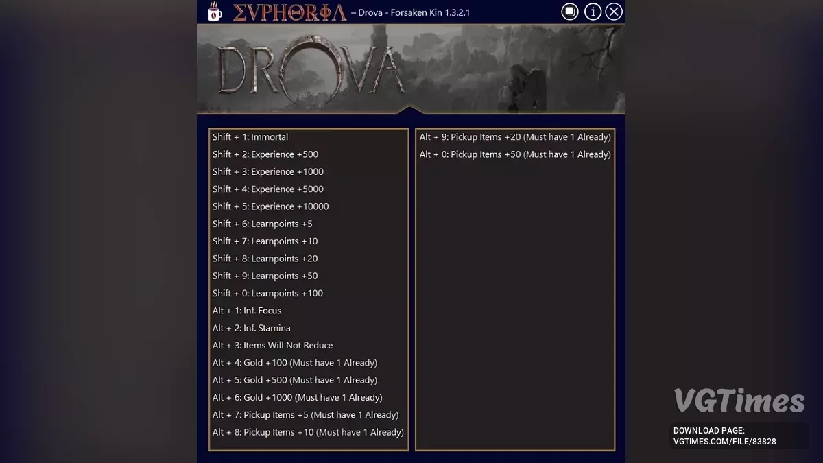 Drova - Forsaken Kin — Entrenador (+20) [1.3.2.1]