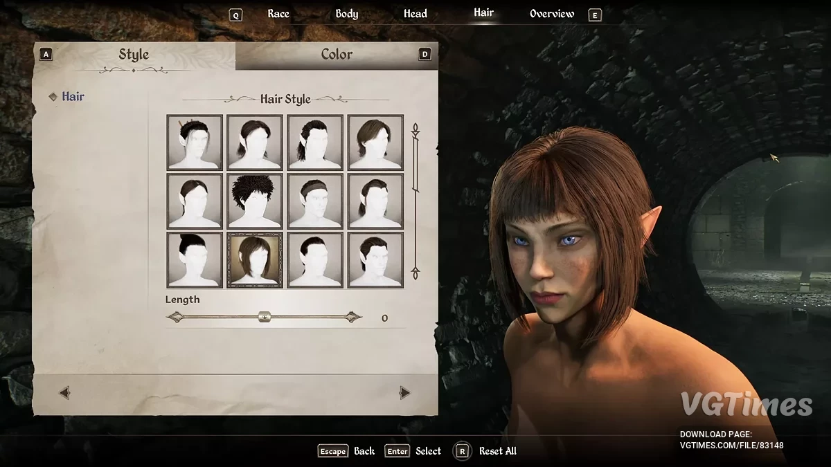 The Elder Scrolls 4: Oblivion Remastered — Покращена чілка та довжина "Придворної" зачіски