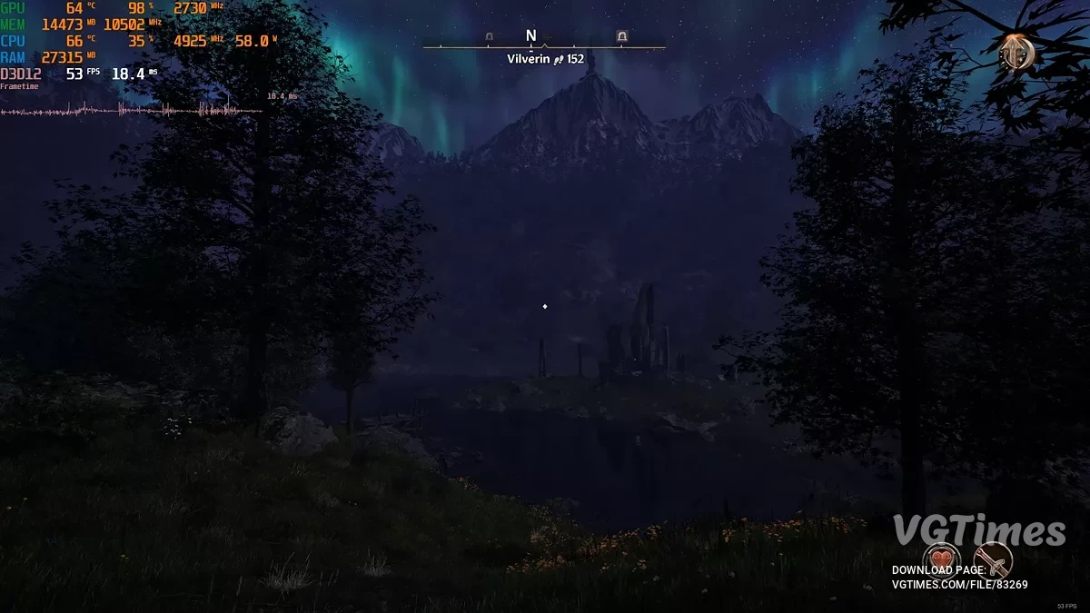 The Elder Scrolls 4: Oblivion Remastered — Zwiększony zasięg oświetlenia