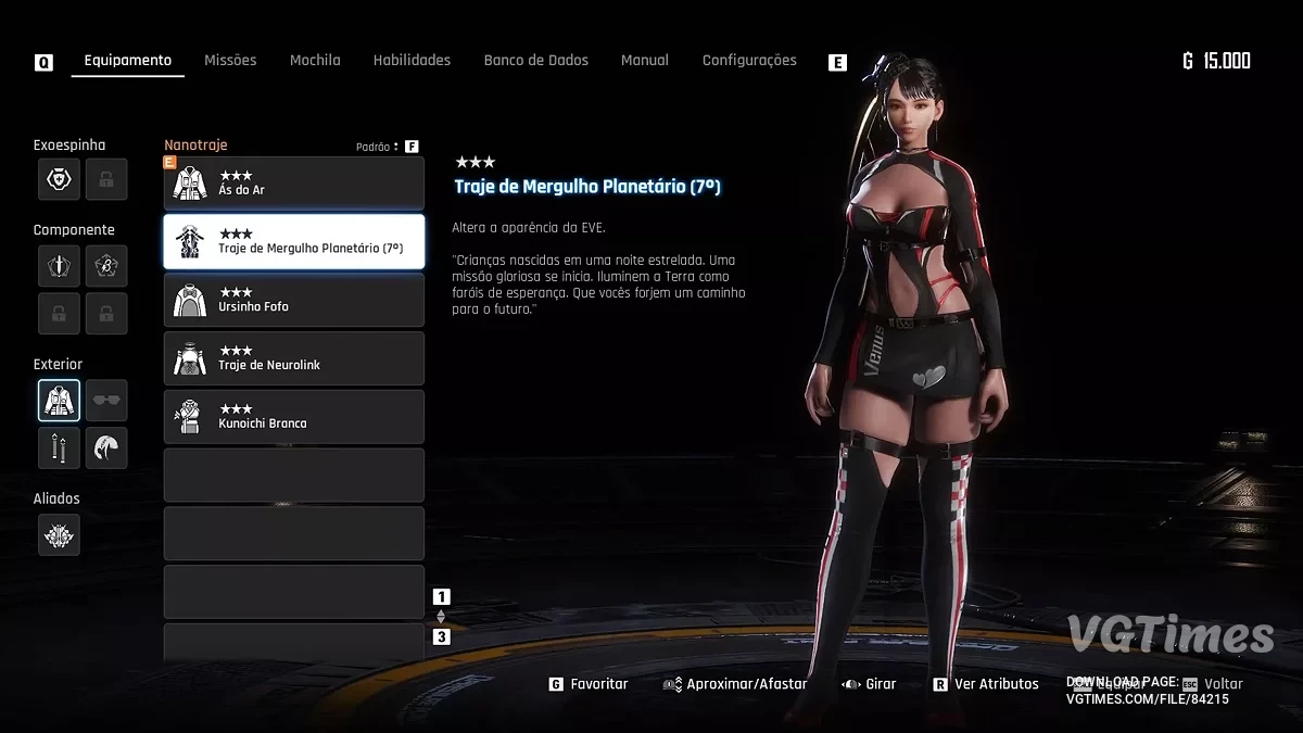 Stellar Blade — Traje blanco y negro de Lipstream de DOA XVV
