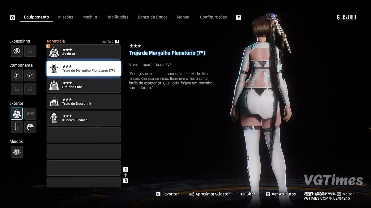Stellar Blade — DOA XVV Oyunundan Lipstream Beyaz ve Siyah Kostüm