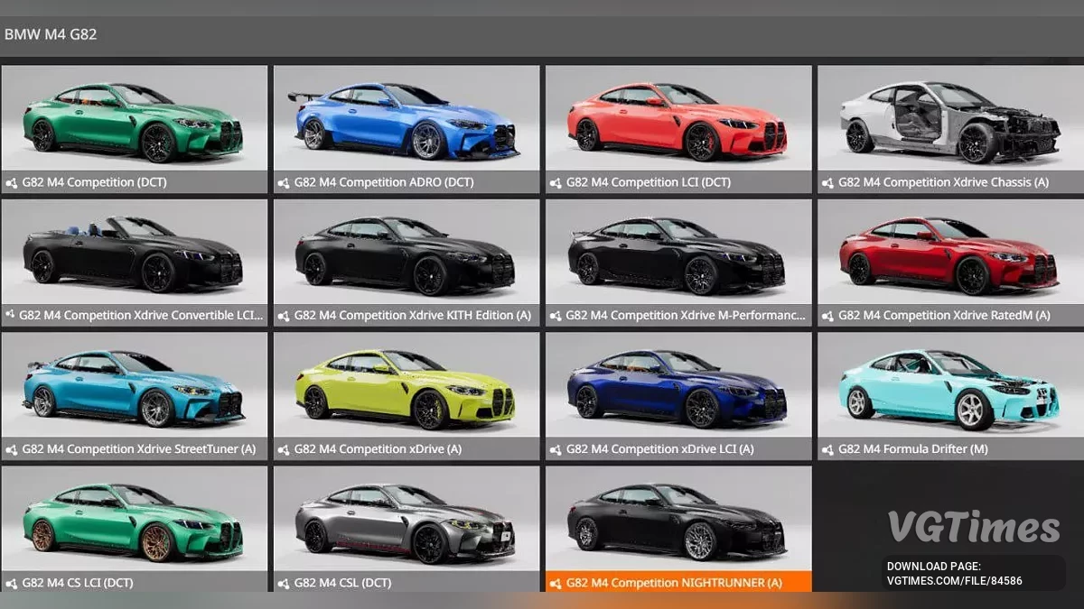 BeamNG.drive — BMW G82 M4 RR v1.5 (0.36.x)