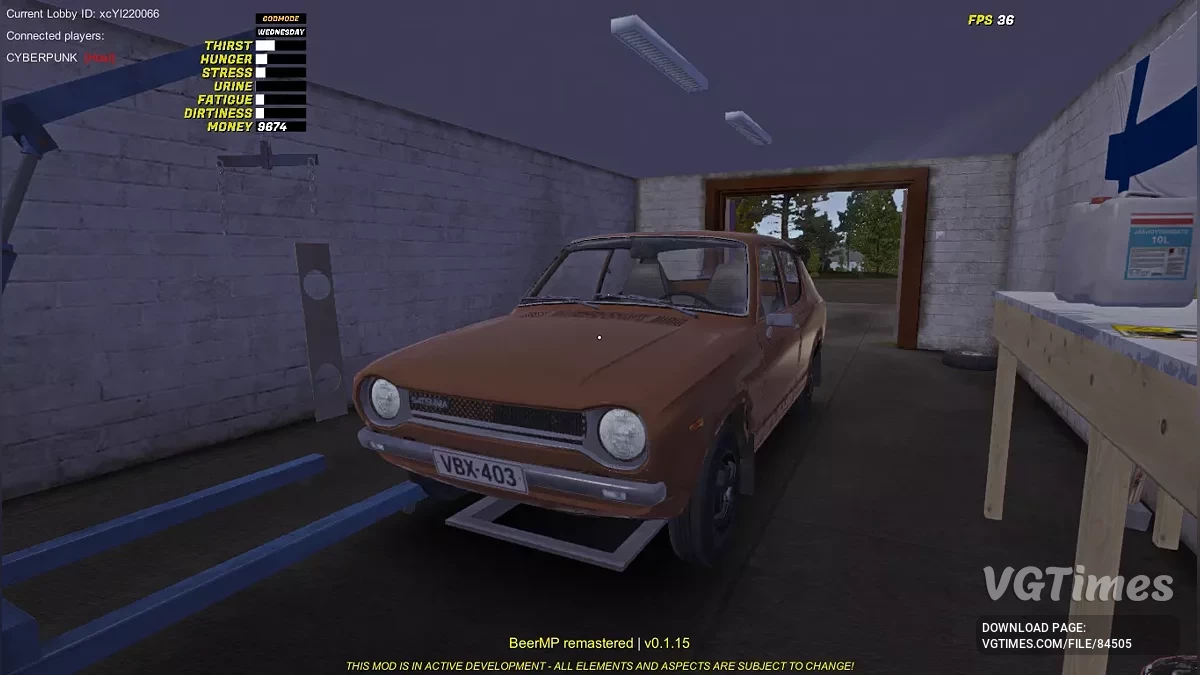 My Summer Car — Maschine wie aus dem Hauptmenü