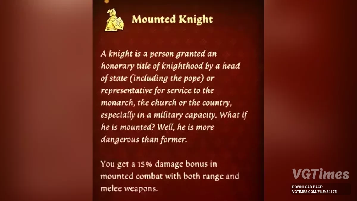 Kingdom Come: Deliverance 2 — Perk "Cavaleiro Montado"