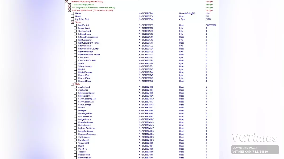 Tabla para Cheat Engine [ACTUALIZACIÓN: 21/06/2025]