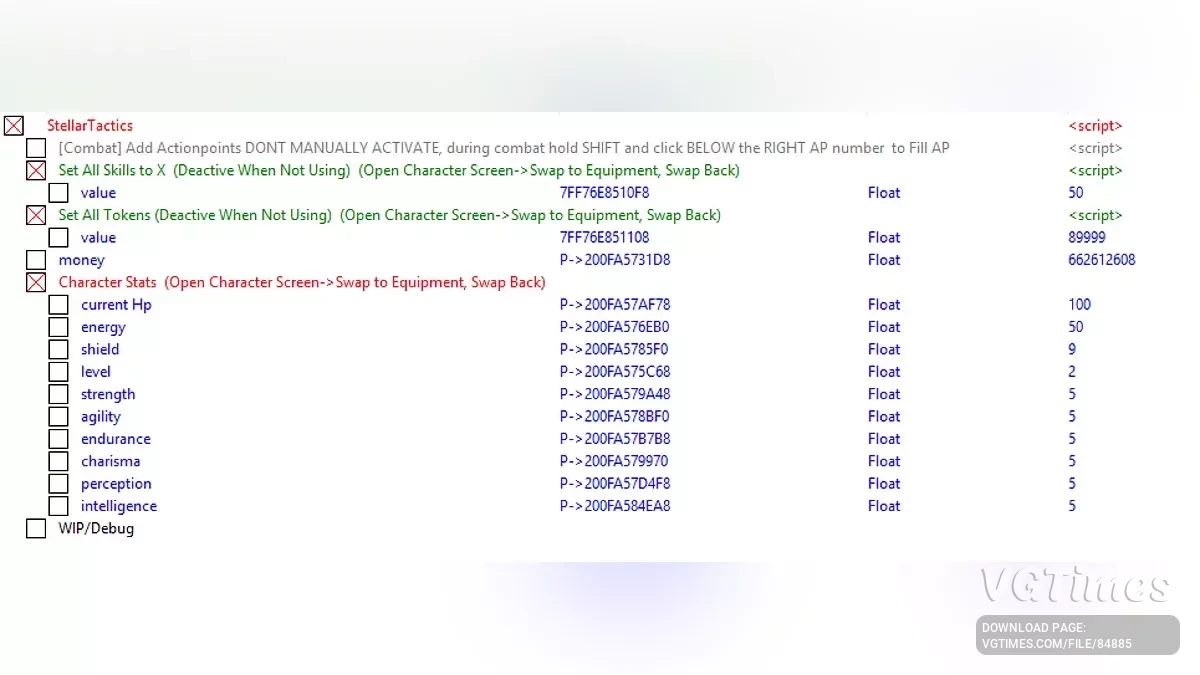 Tabla para Cheat Engine [ACTUALIZACIÓN: 27/06/2025]